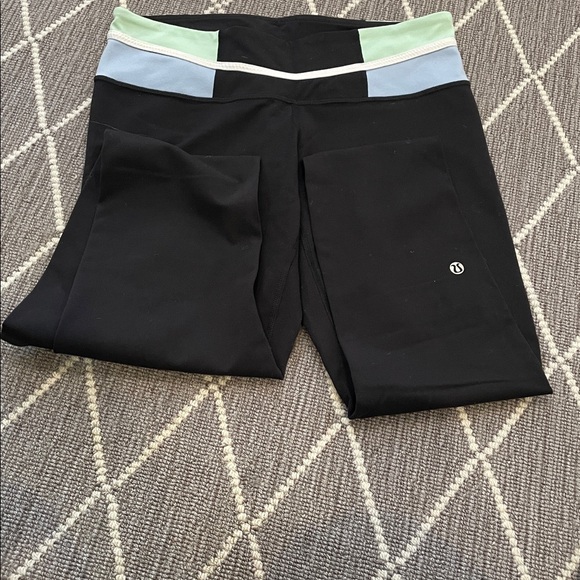 lululemon athletica Black Leggings with Mint and Gray Accents - Picture 5 of 5